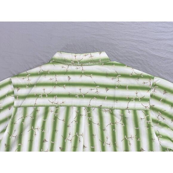 BKE Buckle 67 Button Front Casual Shirt. Green Floral Stripe, Men's Size L. EUC! - Picture 6 of 6